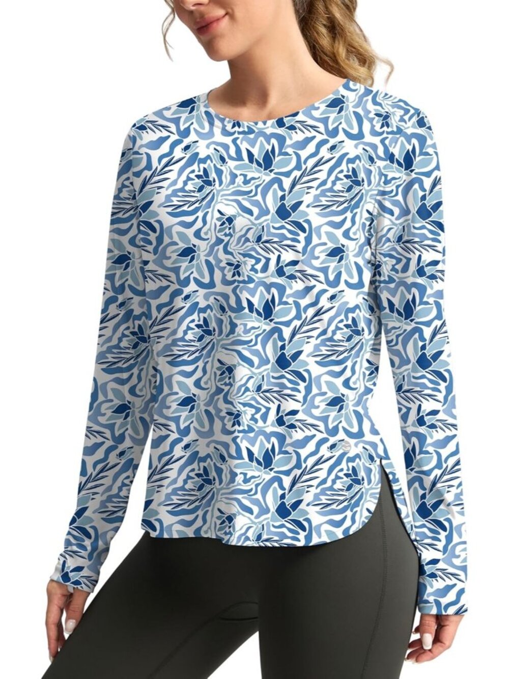 Women's Peri Blue Long Sleeve Lightweight Quick Dry 50+ UV Protection Sun Shirt